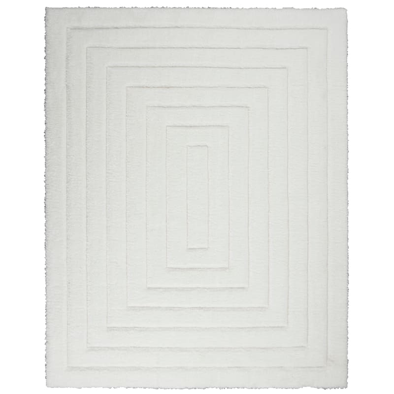 Calvin Klein Esker Modern Plush Shag Hi Low Area Rug