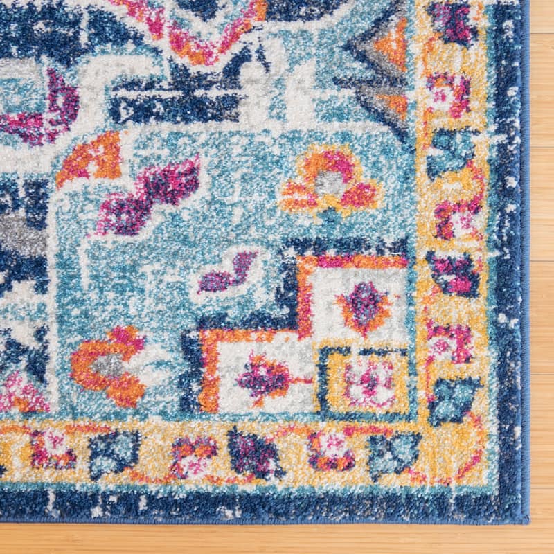 Gertmenian Davos Tyrella Transitional Bohemian Medallion Multi-Colored Narrow Border Area Rug - 7'10 x 10'