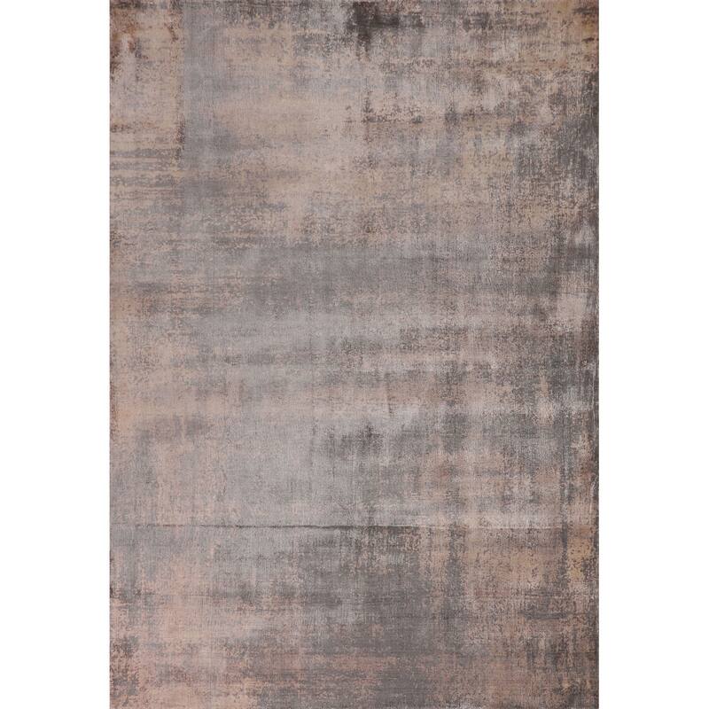 Indian Abstract Modern Area Rug Handmade Wool Carpet - 5'6"x 7'10"