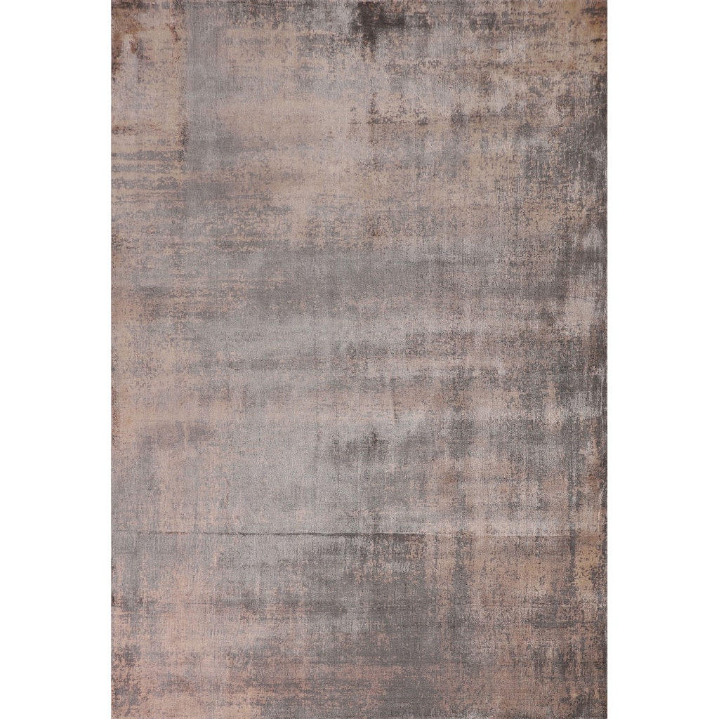 Indian Abstract Modern Area Rug Handmade Wool Carpet - 5'6"x 7'10"