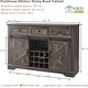 preview thumbnail 10 of 33, Farmhouse Bar Cabinet, Coffee/Wine Bar Cabinet w/Wine & Glass Rack