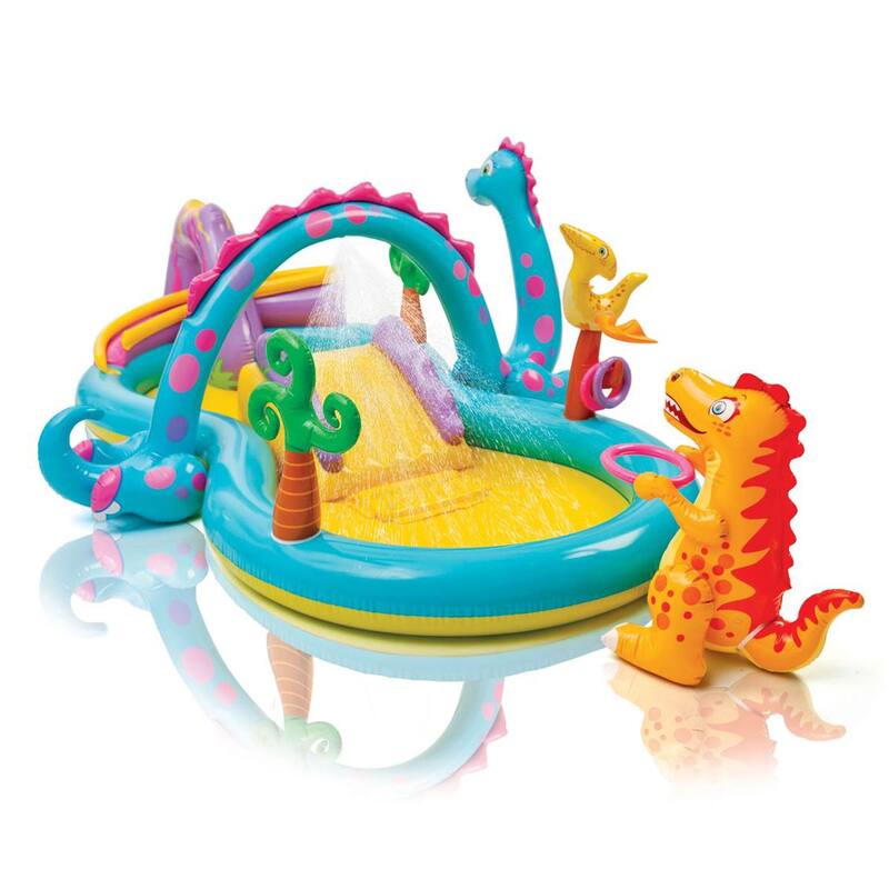 Intex Dinoland Kiddie Inflatable Pool & Inflatable Ocean Backyard Kiddie Pool - 17