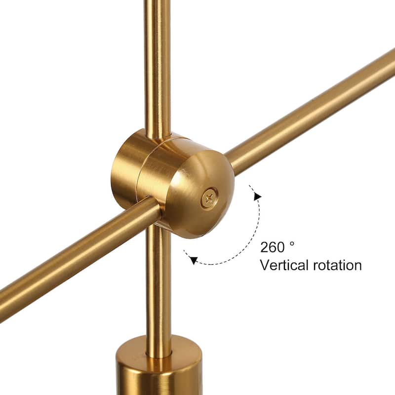 Mid-century Modern Brass Gold Pendants 6-light Sputnik Ceiling Lighting for Kitchen Island - Brass Gold - D26"x H38.5"