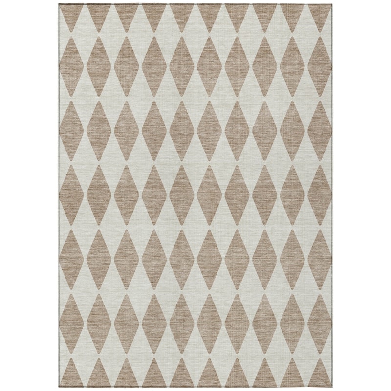 HomeRoots Geometric Transitional Rectangle Outdoor Rug