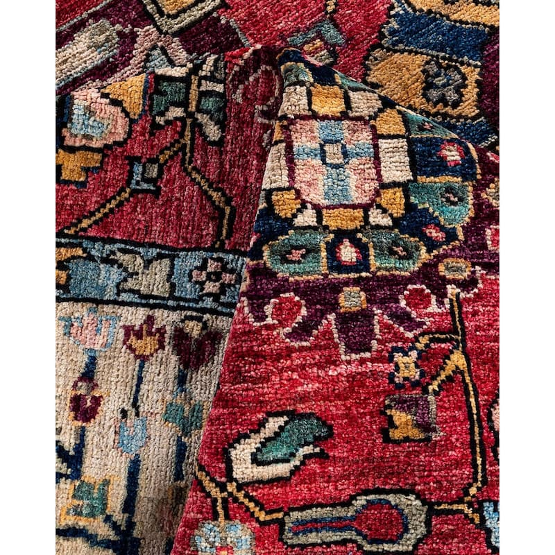 Serapi One-of-a-Kind Hand-Knotted Area Rug - Pink, 9' 0" x 11' 10" - 9' 0" x 11' 10"