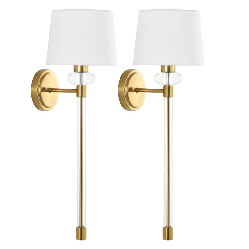 SAFAVIEH Lighting Athene 9-inch Wall Sconce with Bulbs (Set of 2) - 8 in. W x 9 in. D x 26 in. H