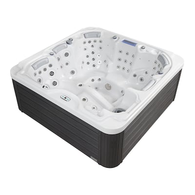 Buenospa Dallas 6 - Person 82 - Jet Hot Tub, Ice White with Ozone and LED Lights
