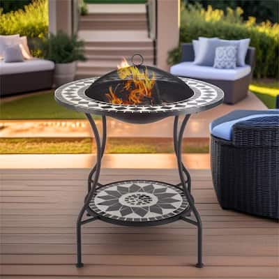 Outdoor Fire Pit Dining Table