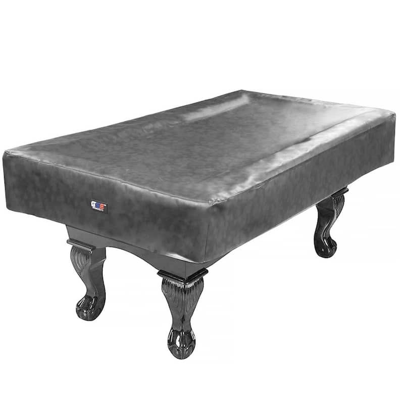 GSE™ 7ft/8ft/9ft Heavy Duty PU Leatherette Billiard Pool Table Cover - Grey - 9-ft
