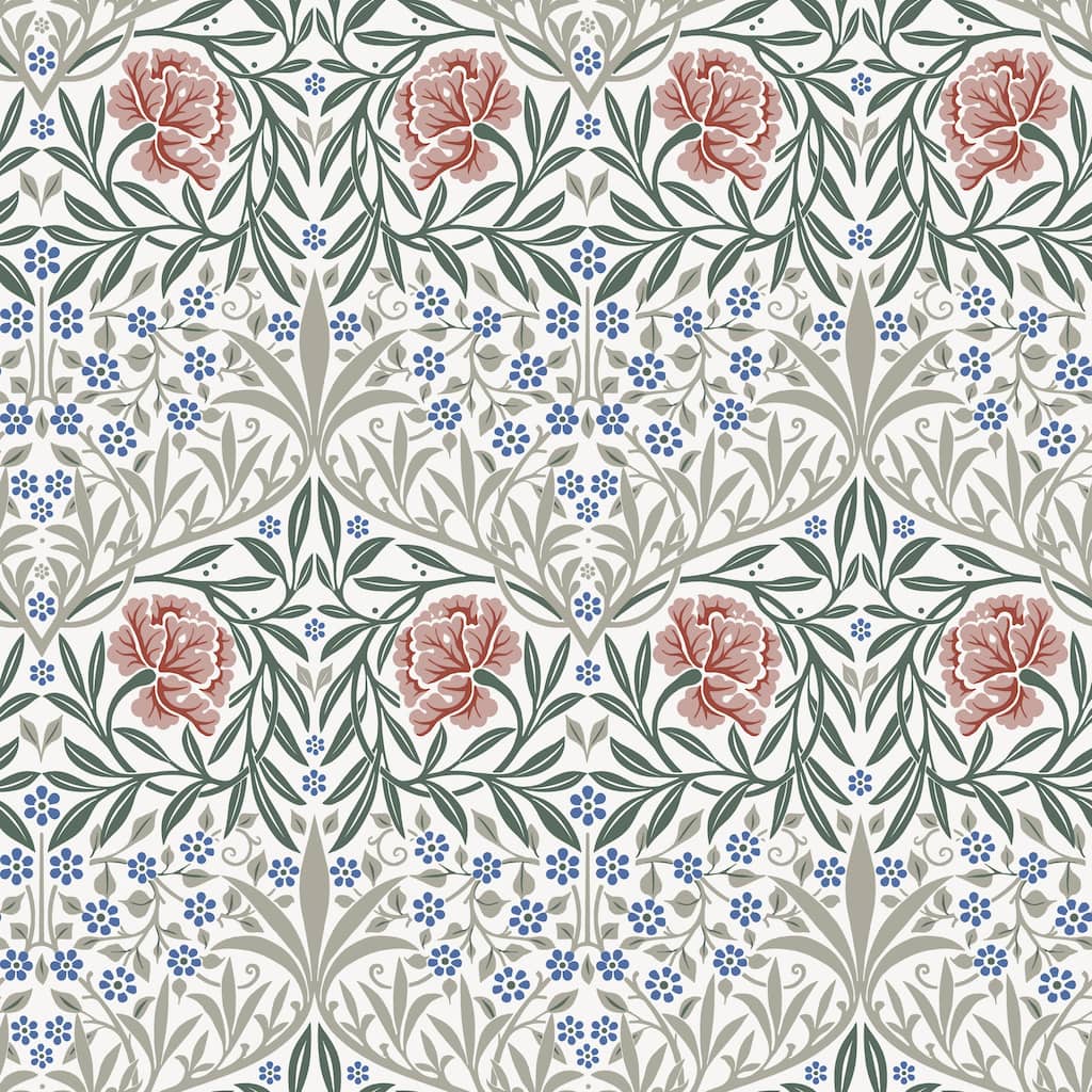 Oxford Union Pink Floral Vines Wallpaper