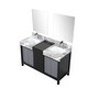 preview thumbnail 85 of 157, Lexora Zilara Bathroom Vanity Complete Set in Black and Grey with Faucet
