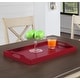 preview thumbnail 20 of 29, Porch & Den Anemone Serving Tray CRANBERRY RED