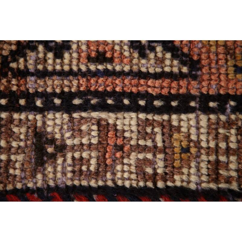 Qashqai Persian Antique Runner Rug Handmade Foyer Wool Carpet - 3'3"x 7'4"