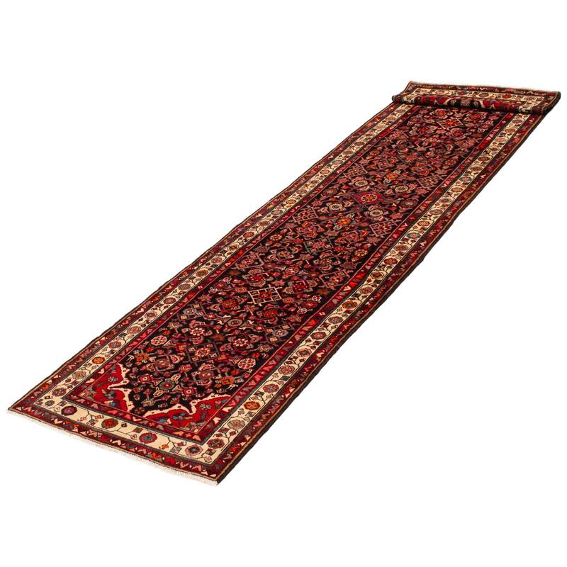 ECARPETGALLERY Hand-knotted Andelz Navy Wool Rug - 3'2 x 13'1