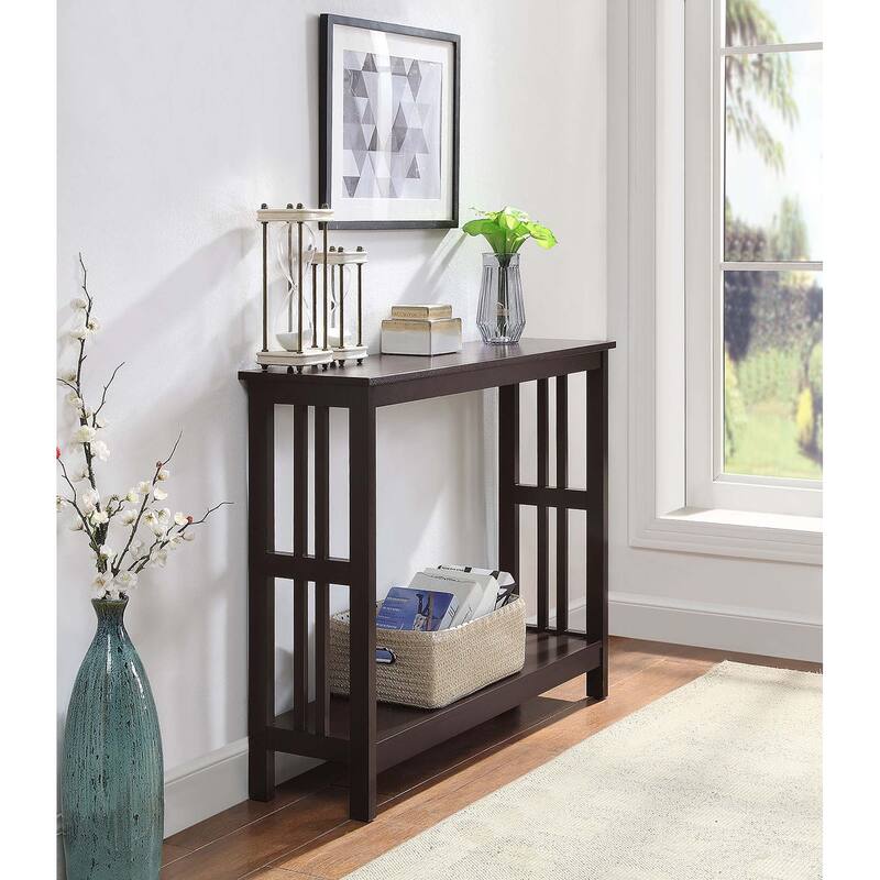Convenience Concepts Mission Console Table with Shelf - Espresso