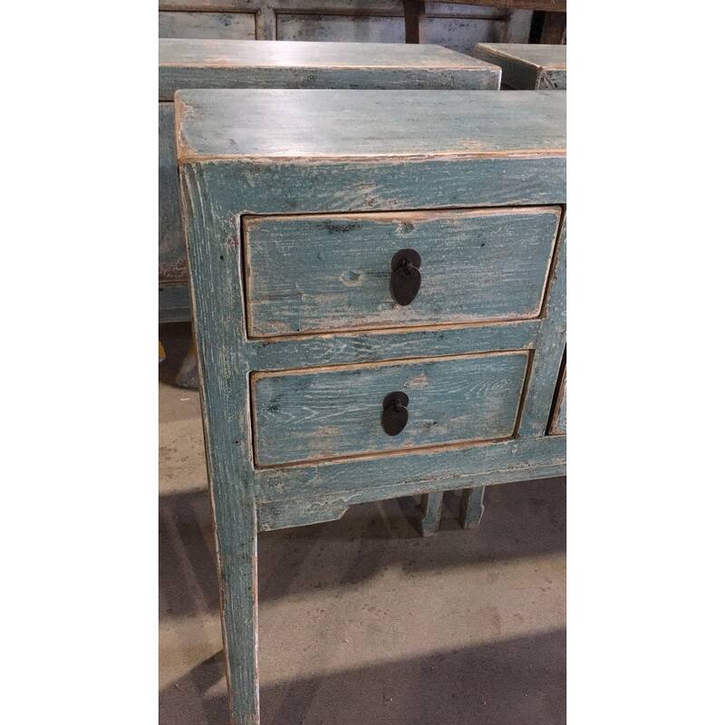 Artissance Console Table w/4 Drawers, 39" Long, Weathered Soft Aqua
