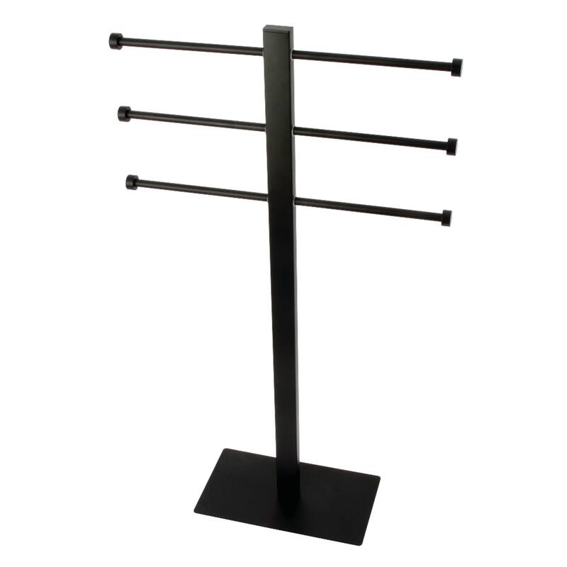 Edenscape Freestanding Triple Towel Rack - Matte Black