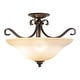 preview thumbnail 1 of 6, Monrovia 17-in W Dual Mount Semi Flush Ceiling Light or Pendant 17-in W x 12-in H x 17-in D - Royal Bronze