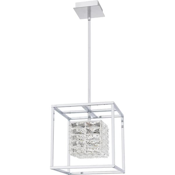 slide 2 of 6, Dazzle Integrated LED Polished Chrome Pendant Light