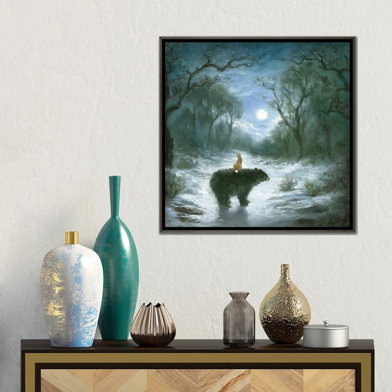 iCanvas "Isabella And The Bear" by David Joaquin Framed