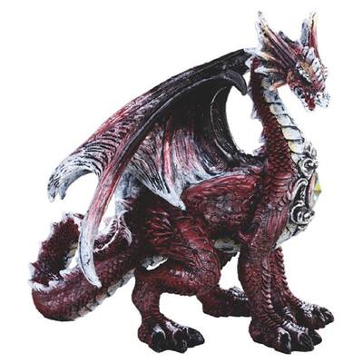 Q-Max 5.5"H Red Dragon Statue Fantasy Decoration Figurine
