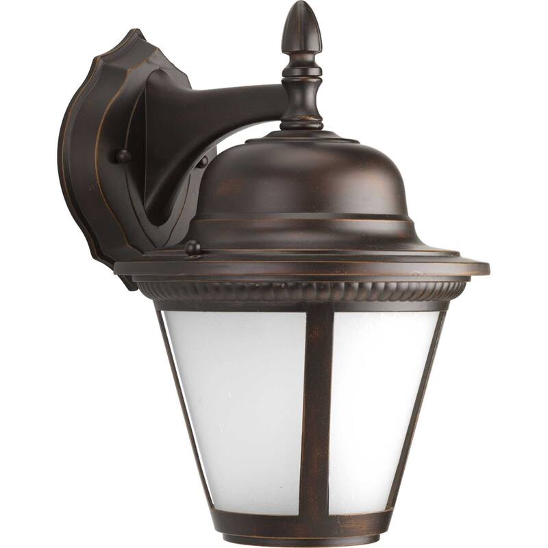 Progress Lighting Westport LED Outdoor Wall Sconce with White Seeded - Antique Bronze