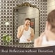 preview thumbnail 4 of 26, Arched Vintage Wall Mirror and Metal Frame Baroque Style Bathroom Vanity Mirror