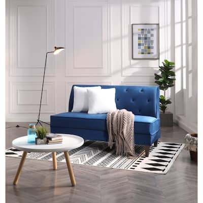LYKE Home Navy Blue Armless Sofa