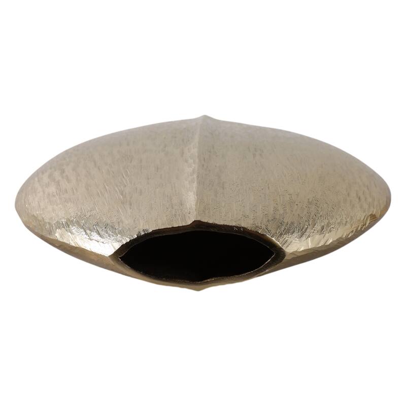 Aluminum Vase Modern Glam Tall Sculptural Accent Decor - 10" Gold