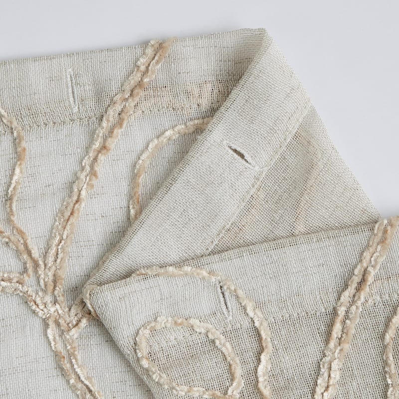 Dainty Home Stella Chenille Embroidered Shower Curtain