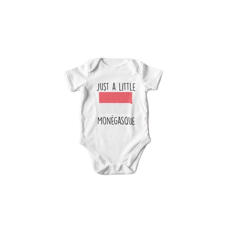 Manaco - Baby Boy Girl Clothes Infant Bodysuit Funny Cute Newborn - White - 6-9M