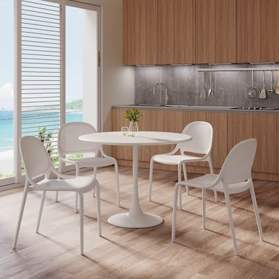 Shay Set of 4 Stackable Dining Chairs, Indoor/Outoor