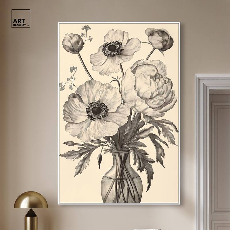 Vase of Vellum Canvas by Art Remedy