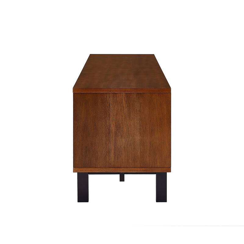 SEI Furniture Walton Tobacco Finish Wood Media TV Stand for TV's up to 70"