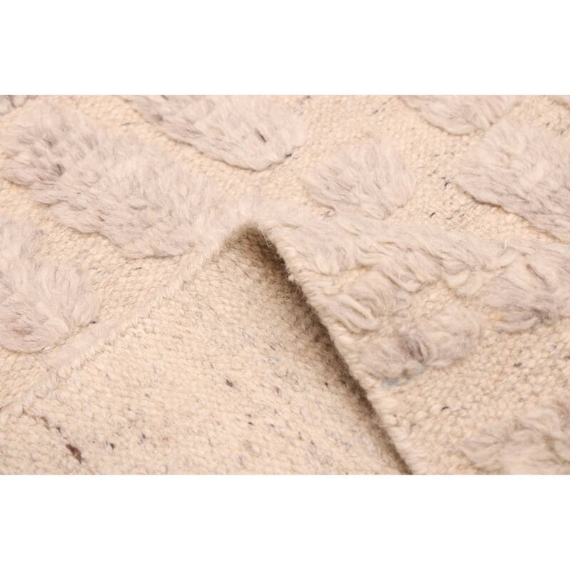 ECARPETGALLERY Hand-knotted Looma Light Grey Wool Rug - 7'6 x 9'10