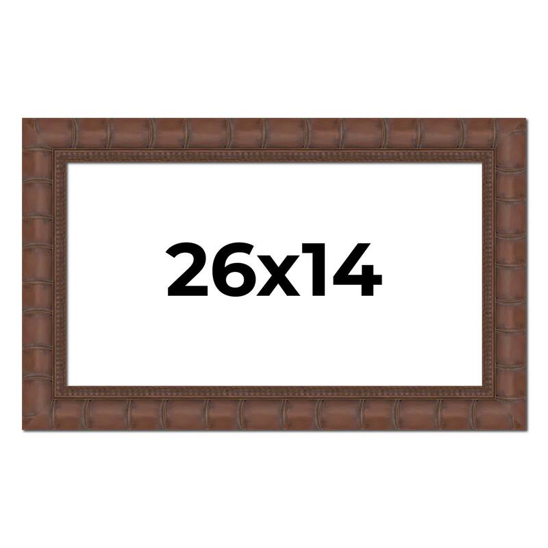 26x14 Frame Pewter Solid Wood Picture Frame Width 1.625 Inches | Interior Frame Depth 0.6875 Inches