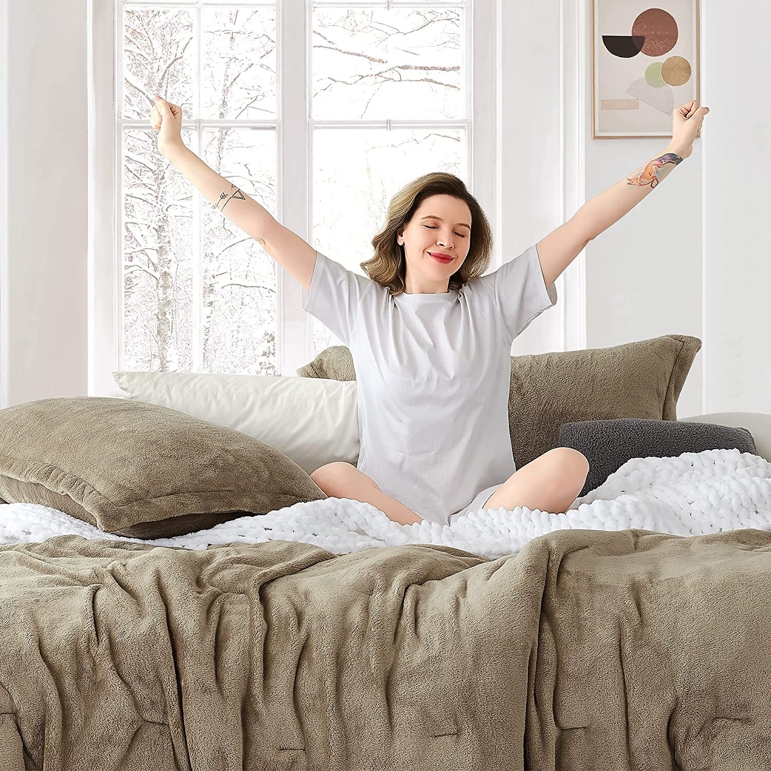 Me Sooo Comfy Coma Inducer Oversized Comforter Set Winter Twig Twin XL