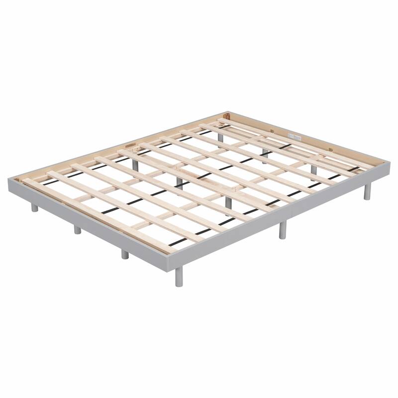 Contemporary Floating Platform Bed Frame