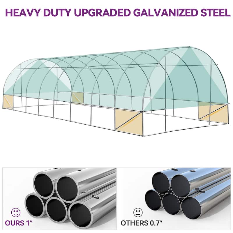 Moasis Walk-in Greenhouse with Reinforced Steel Frame