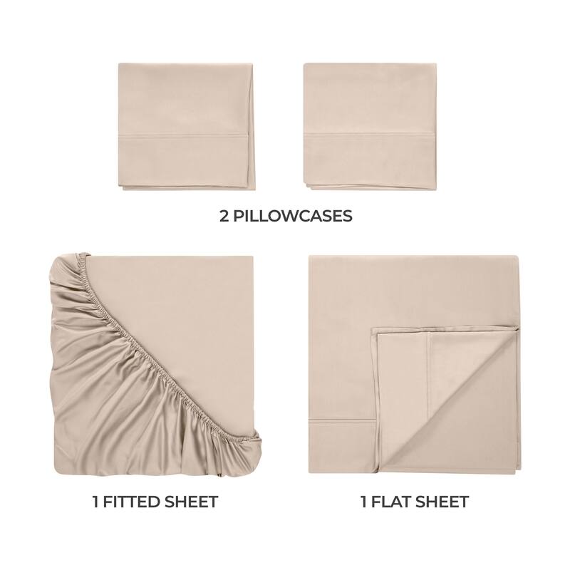 Superior Modal From Beechwood 400 Thread Count Deep Pocket Bed Sheet Set