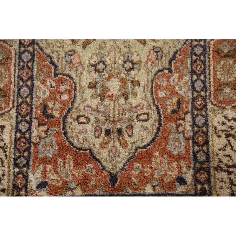 Hand Knotted Oriental 100% Wool Carpet Traditional All-Over Beige & Ivories Tabriz Area Rug - 18' 2'' X 13' 1''