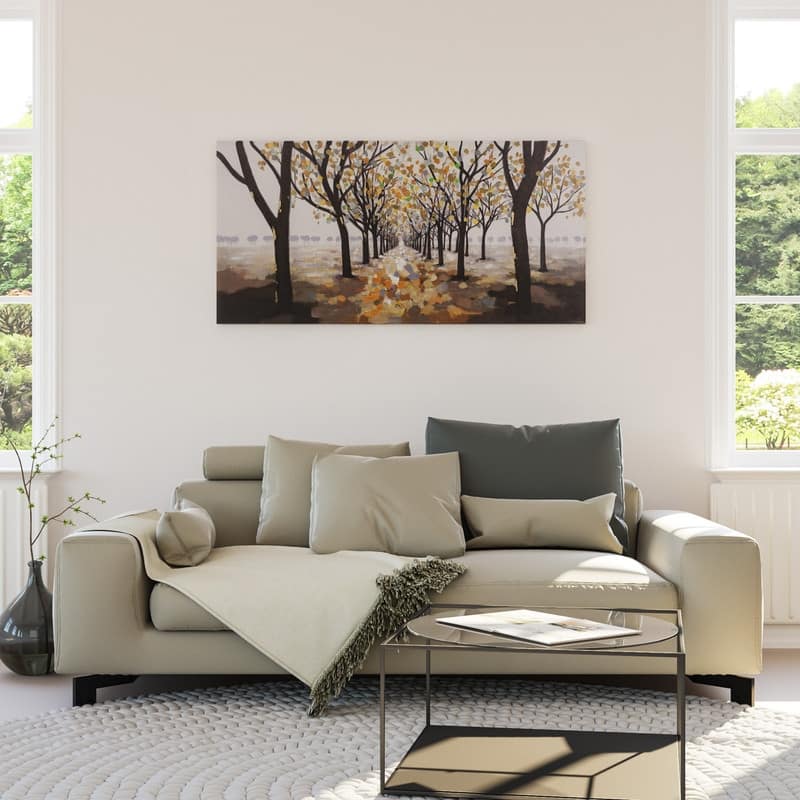 Yosemite Home Decor 'Pathway' Original Hand-Painted Wall Art - Multi-color