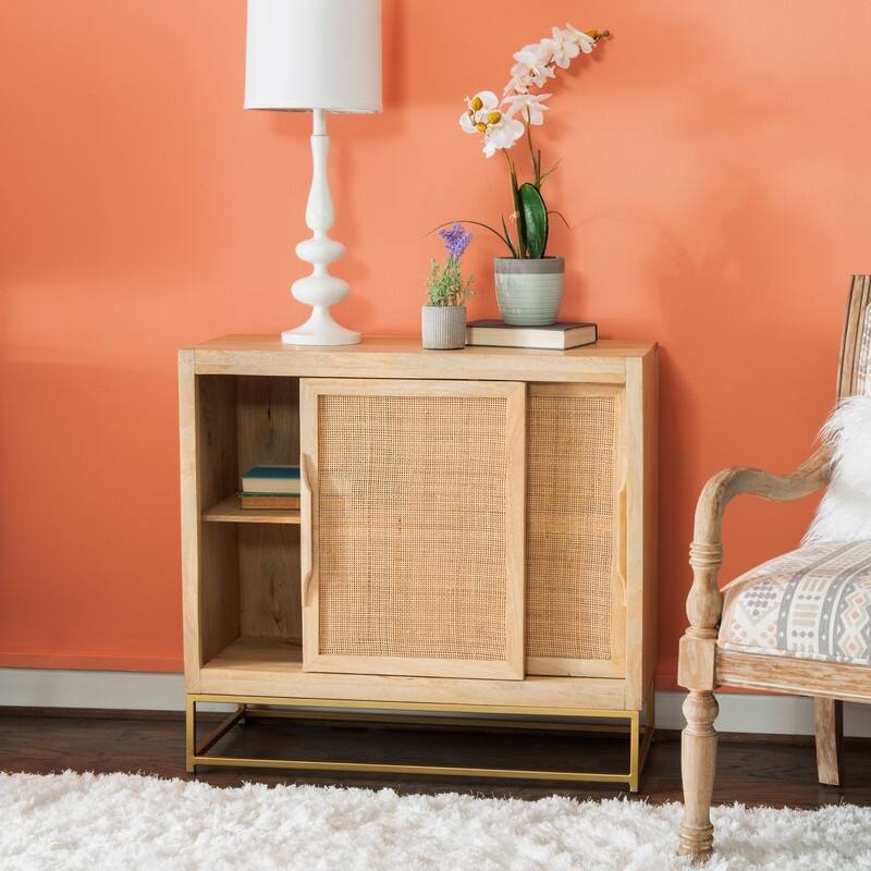 Linon Spence Sliding Door Cabinet