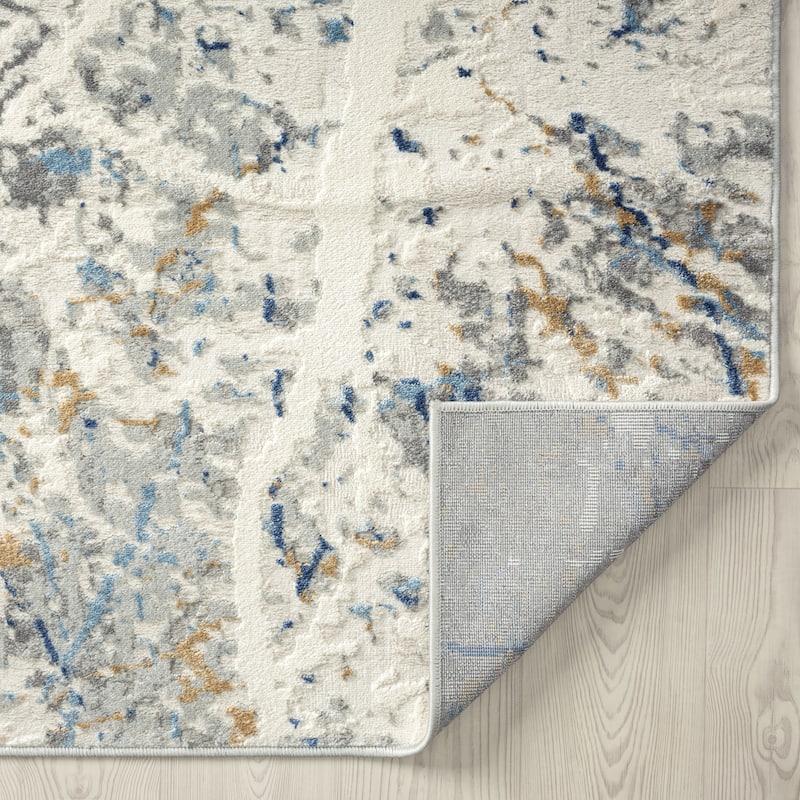 Lumina Grey/Ivory Abstract Area Rug