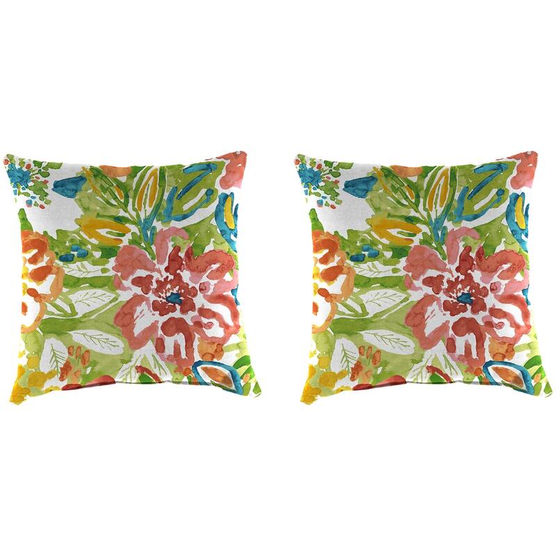 18" x 18" Outdoor Throw Pillow - Set of 2 - 18'' L x 18'' W x 4'' H