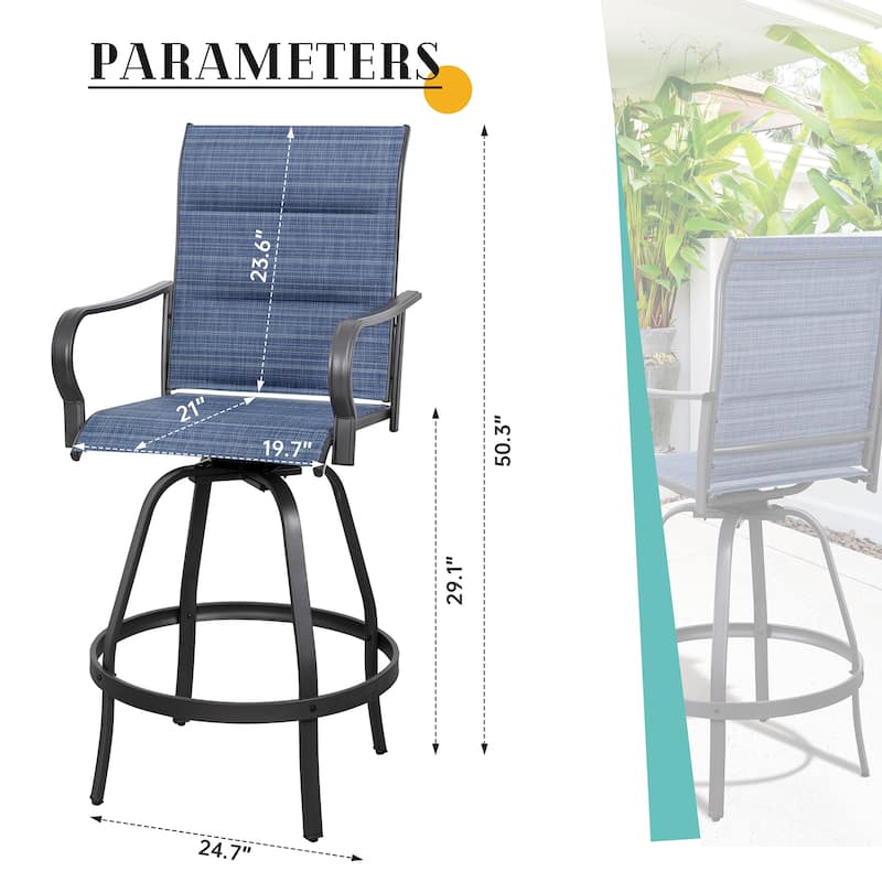 Futzca Patio Swivel Bar Bistro Set or Swivel Bar Stools