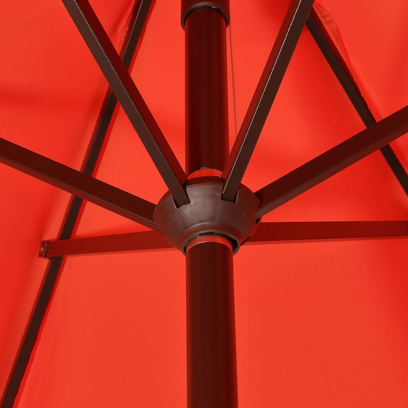 9ft Tassel Patio Umbrella Auto-Tilt, Crank , by JONATHAN Y