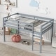 preview thumbnail 14 of 27, Rubber Wooden Twin Loft Bed with Ladder, Strengthened Slats