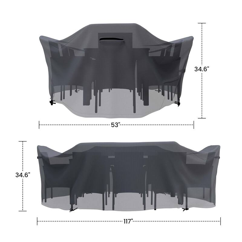 Forever Patio Outdoor Lianna Furniture Cover For 8 piece Dining Set - 34.6 x 117 x 53