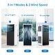 preview thumbnail 3 of 12, 8000 BTU Portable AC for Room, Dorm, Office with Drying, Fan, Sleep Mode, 2 Speeds, 24H Timer Function